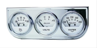 Instrumenten Set - Gauge Panel  52mm Chrom